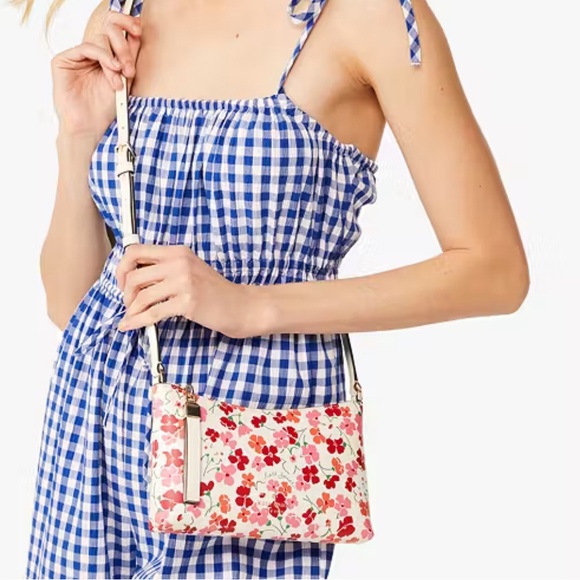 Kate Spade Floral Crossbody Bag - Pink and Red NWT $259 retail - Picture 2 of 7